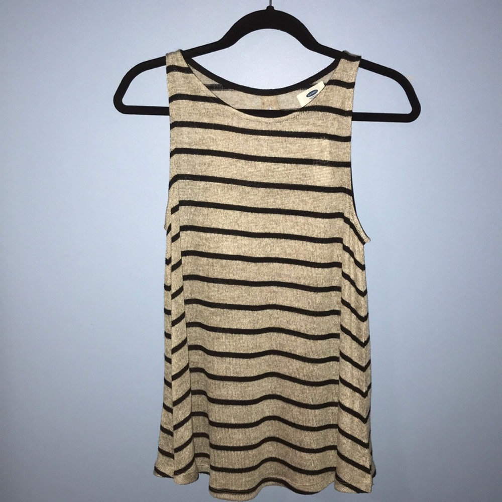 Dressy tank top with stripes